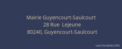 Mairie Guyencourt-Saulcourt