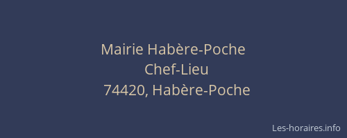 Mairie Hab&egrave;re-Poche