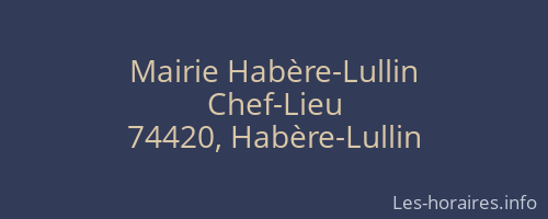 Mairie Habère-Lullin