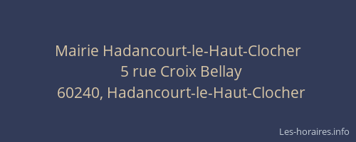 Mairie Hadancourt-le-Haut-Clocher