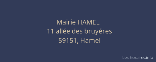 Mairie HAMEL