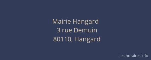 Mairie Hangard