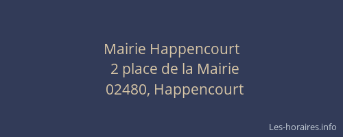 Mairie Happencourt