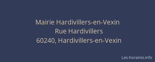Mairie Hardivillers-en-Vexin