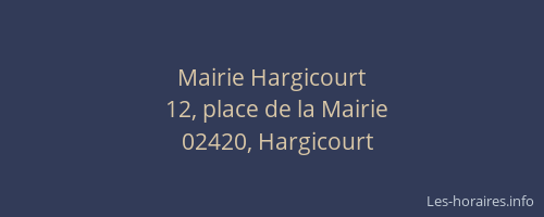 Mairie Hargicourt