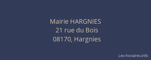 Mairie HARGNIES