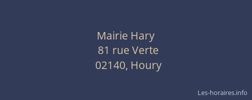 Mairie Hary