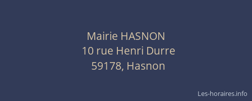 Mairie HASNON