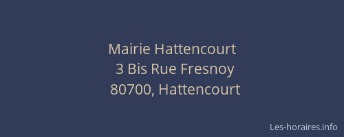 Mairie Hattencourt