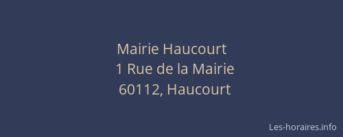 Mairie Haucourt