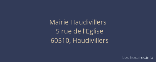 Mairie Haudivillers