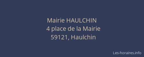 Mairie HAULCHIN