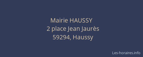 Mairie HAUSSY