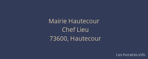 Mairie Hautecour