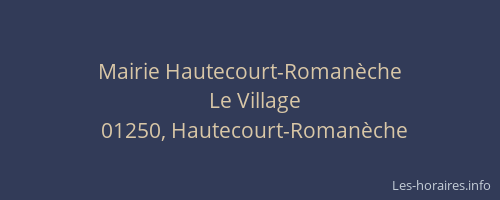 Mairie Hautecourt-Romanèche