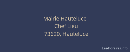 Mairie Hauteluce