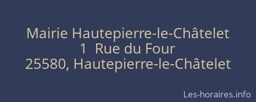 Mairie Hautepierre-le-Châtelet