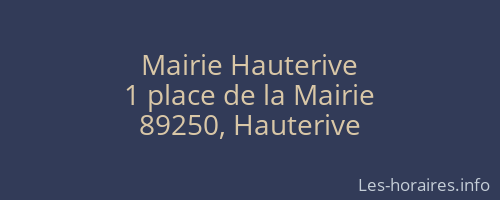 Mairie Hauterive