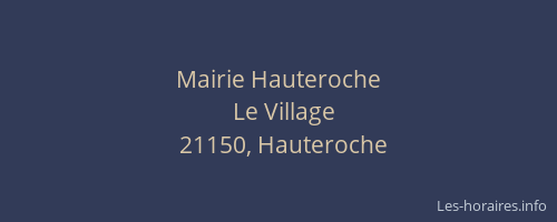 Mairie Hauteroche