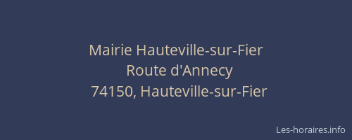 Mairie Hauteville-sur-Fier