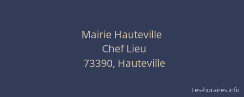 Mairie Hauteville