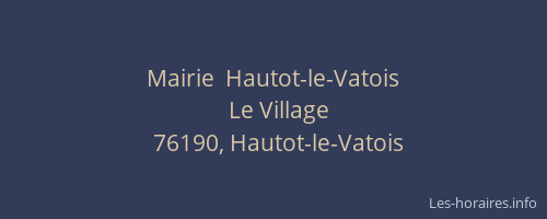 Mairie  Hautot-le-Vatois