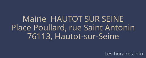 Mairie  HAUTOT SUR SEINE