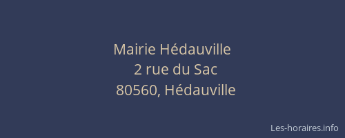 Mairie Hédauville
