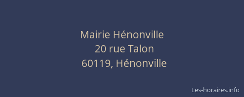 Mairie Hénonville