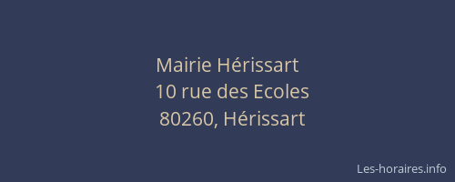 Mairie H&eacute;rissart