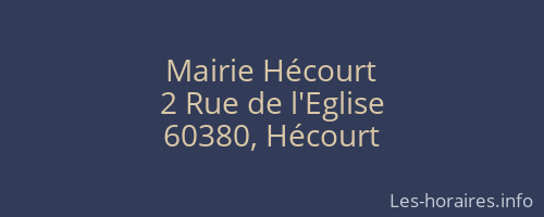 Mairie Hécourt