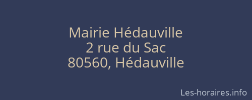 Mairie Hédauville