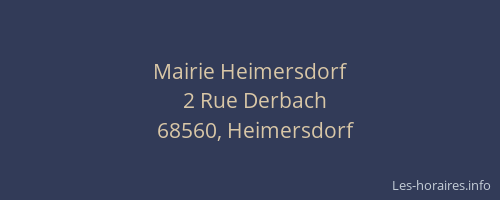 Mairie Heimersdorf