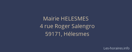 Mairie HELESMES