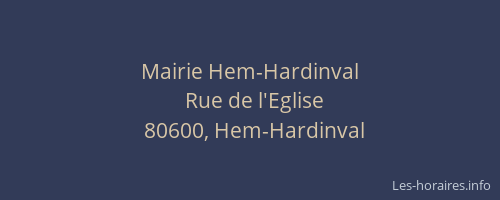 Mairie Hem-Hardinval