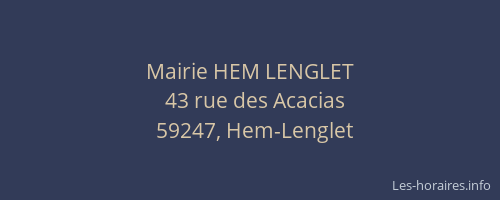 Mairie HEM LENGLET