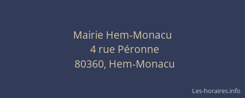 Mairie Hem-Monacu