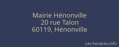 Mairie Hénonville
