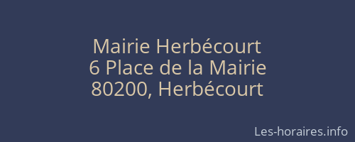 Mairie Herbécourt