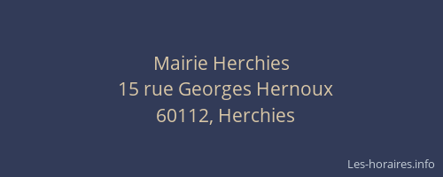 Mairie Herchies