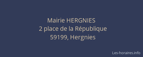 Mairie HERGNIES