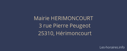 Mairie HERIMONCOURT