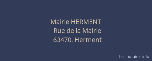 Mairie HERMENT