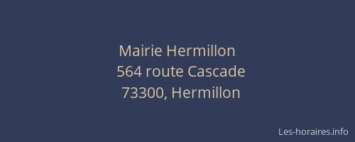 Mairie Hermillon
