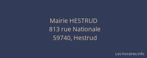 Mairie HESTRUD