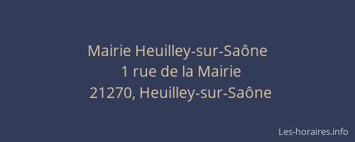 Mairie Heuilley-sur-Sa&ocirc;ne