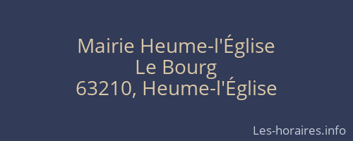 Mairie Heume-l'Église