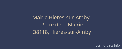 Mairie Hi&egrave;res-sur-Amby
