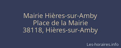 Mairie Hières-sur-Amby