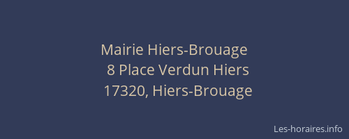 Mairie Hiers-Brouage